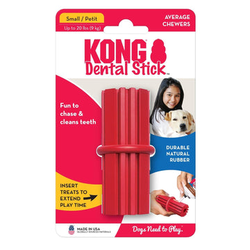 KONG Dental Stick Interactive Rubber Dental Chew Toy for Dogs (Small Size)